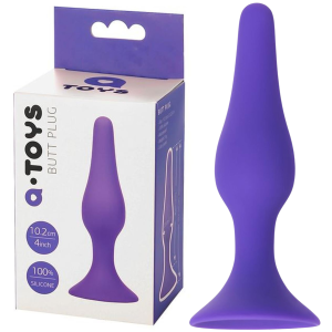 Korek analny na przyssawce, silikonowy, fioletowy, 10,2 cm - A-Toys