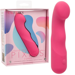 Calexotics Pixies Curvy - Poręczny wibrator do punktu G, USB Silikonowy