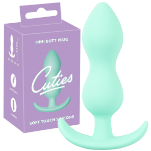 Dyskretny korek analny, Zielony Silikonowy - Cuties