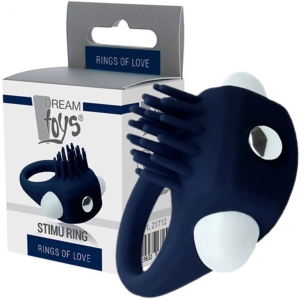 Dream Toys RINGS OF LOVE Pierścień wibrujący na penisa, Niebieski