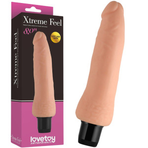 Wibrator realistyczny dopochwowy Xtreme Feel Cyberskin cyberskóra cielisty 20 cm lovetoy