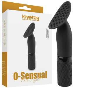 Lovetoy O-Sensual Clit Jiggle - Designerski stymulator łechtaczki na USB, Czarny