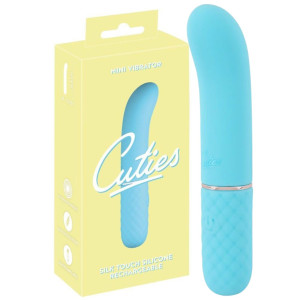 Wibrator silikonowy klasyczny Mini Ge niebieski 11,8 cm dyskretny wodoodporny Cuties