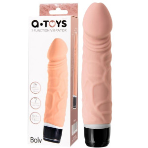 Realistyczny wibrator na baterie - 19,3 cm - Cielisty, silikonowy - A-TOYS