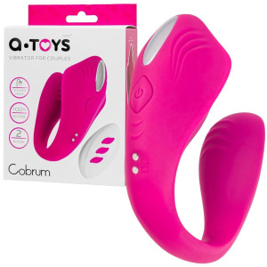 Wibrator dla par - Cobrum - silikonowy, różowy, na pilota - A-Toys
