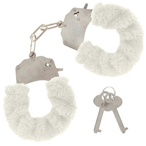 FURRY FUN CUFFS WHITE PLUSH