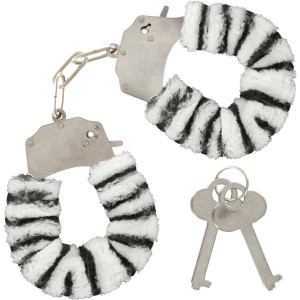 FURRY FUN CUFFS ZEBRA PLUSH