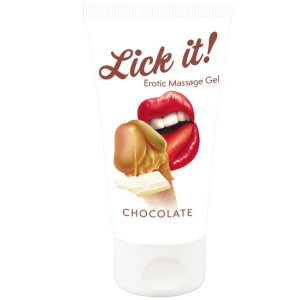 Lubrykant na bazie wody - Lick it! 50 ml - do zabaw oralnych o smaku czekoladowym