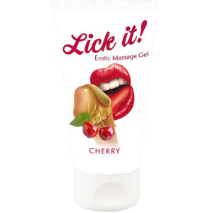 Lubrykant na bazie wody - Lick it! 50 ml - do zabaw oralnych o smaku wina wiśniowym