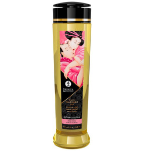 Olejek do erotycznego masażu - Aphrodisia ROSE PETALS - 240 ml - zapach różany - Shunga