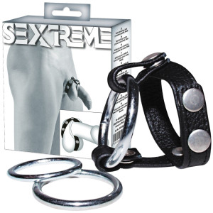 You2Toys Leather Strap Pierścień uciskowy na penisa