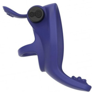 Toyz4Lovers Gladiator Cock Ring - Wibrujący pierścień erekcyjny na penisa, USB Niebieski