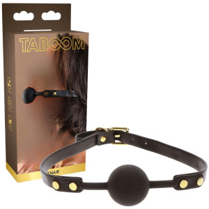 Czarny klasyczny knebel do zabaw BDSM - Taboom