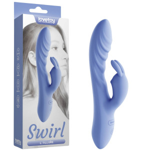 Wibrator z króliczkiem - L'Allure Swirl - stymulujący punkt G, USB - Lovetoy