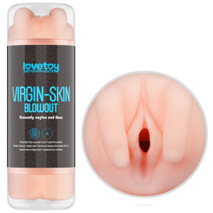 Masturbator realistyczny - Virgin-Skin Blowout - dwustronny, pochwa i anal - Lovetoy
