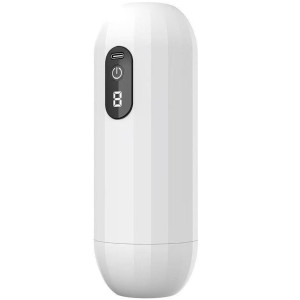 Masturbator ze stymulującymi wypustkami - Pulse Grip - USB Biały - Boss Series