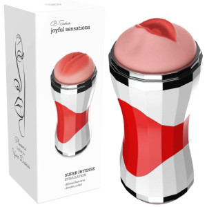 Masturbator realistyczny Power Grip Cup - dwustronny - pochwa i usta - Boss Series