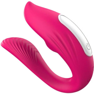 Wibrator dla par sterowany aplikacją, USB Różowy Siliknowy - Boss Series