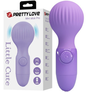 Mini masażer Wand na baterie, Fioletowy - Pretty Love