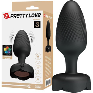 Wibrujący korek analny Osborn z diamencikiem (podświetlenie LED) USB - Pretty Love