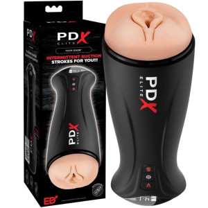Masturbator realistyczny Fuck-Gasm z funkcją ssania, USB Czarny - Pipedream