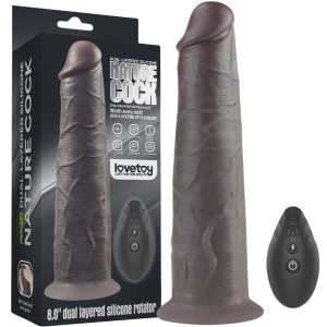 Wibrator realistyczny 8.0'' z rotacjami, na USB Silikonowy - Lovetoy