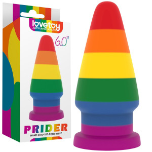 Lovetoy 6'' Prider Anal Plug - Kolorowy korek analny, Silikonowy