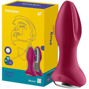 Korek analny silikonowy masażer Rotator bordowy sterowany aplikacją akumulator Satisfyer