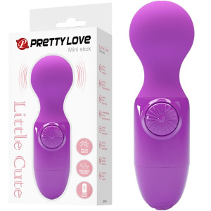 Fioletowy mini masażer Wand na baterie, Silikonowy Pretty Love