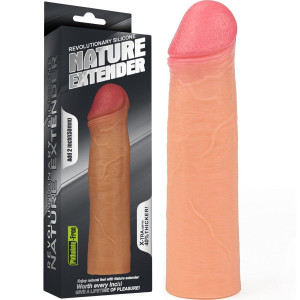 Lovetoy Add 2" Revolutionary Silicone Nature Extender - Realistyczna przedłużka na penisa