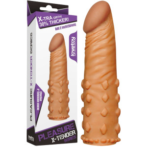 Lovetoy Add 2" Pleasure X Tender - Realistyczna nakładka na penisa z wypustkami