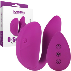 Lovetoy O-Sensual Double Rush - Stymulator łechtaczki z pilotem LRS, USB Fioletowy