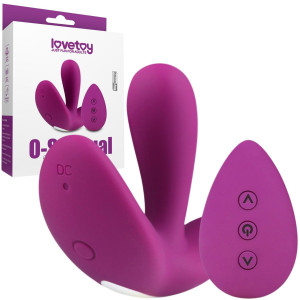 Lovetoy O-Sensual Remote Rider - Dyskretny stymulator łechtaczkowo-waginalny, USB Fioletowy