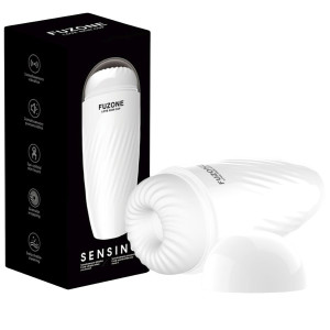 Masturbator z wibracjami, USB, biały, 16 cm - Boss Series