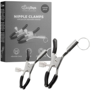 Klamry na sutki z ringami do zabaw BDSM, Stalowe - Easy Toys