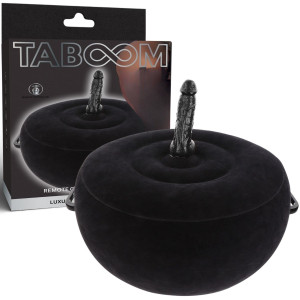 Inflatable Fuck Seat - Siedzisko dmuchane z czarnym wibrującym dildo - Taboom