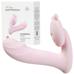 Wibrator "motylek" sterowany aplikacją, USB Silikonowy Różowy - Boss Series