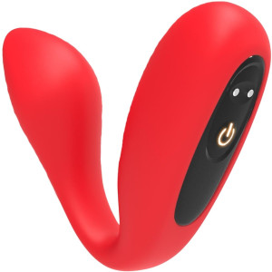 Wibrator dla par analny wielofunkcyjny Ultrasonic Wave silikonowy czerwony B - Series Joy