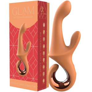 Wibrator z króliczkiem stymulujący punkt G, USB Pomarańczowy - Dream Toys