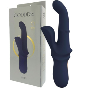 Wibrator z króliczkiem IRIS z funkcją kołysania, USB Granatowy Dream Toys