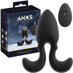 Wibrujący korek analny na pilota bezprzewodowego, USB Czarny - ANOS