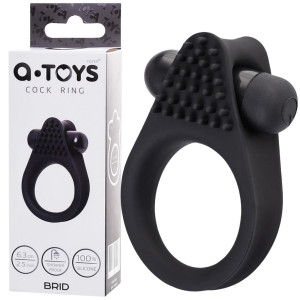 Wibrujący pierścień erekcyjny na penisa BRID, Czarny Silikonowy - A-Toys
