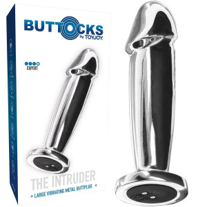 Wibrujący korek analny w kształcie penisa - USB, Stal nierdzewna - ToyJoy
