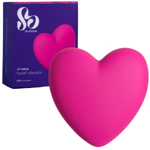 Stymulator łechtaczki - Je t'aime - w kształcie serca, USB Różowy - So Divine