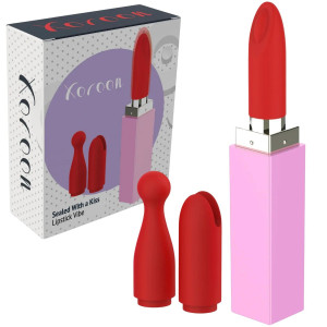 Wibrator łechtaczkowy stymulator Sealed Kiss Lipstick Vibe silikonowy czerwony Xocoon