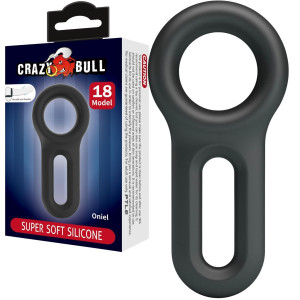 Pierścień erekcyjny - Oniel - z opaską na jądra, Silikonowy Crazy Bull