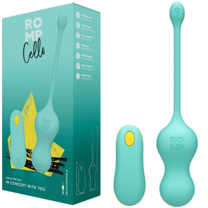 Wibrujące jajeczko Cello Green na pilota bezprzewodowego, USB - ROMP