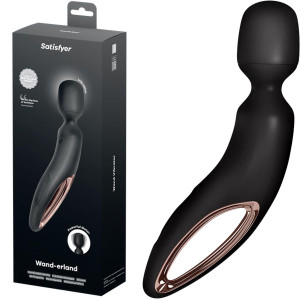 Masażer Wand - Wand-erland  - do stymulacji miejsc erogennych, USB Czarny - Satisfyer