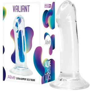 Dildo półrealistyczne - Valiant - stymulujące punkt G, Żelowy - Alive