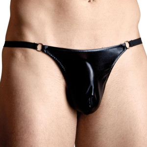 Slipy męskie - 4487 z cienkiej dzianiny, eleganckie, Czarne
